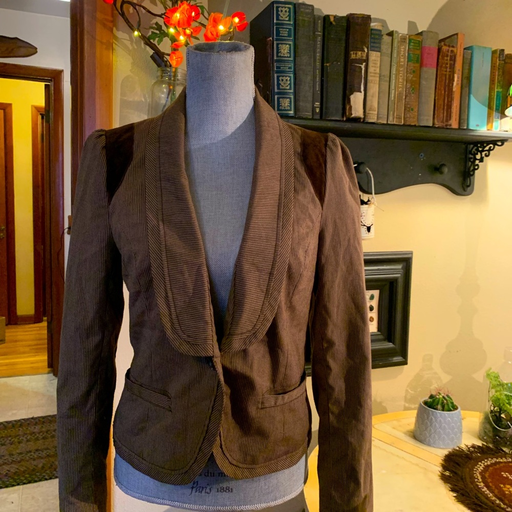 Sashimi Blazer with Suede Elbow and Shoulder Patches